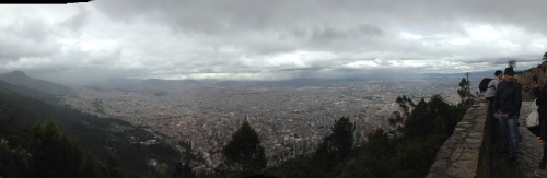 Overlooking Bogota - as you can see a HUGE city.  The skies are overcast and actually quite polluted thanks to diesel fuel